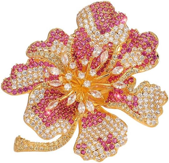 AILONMEI Luxury Rhododendron Brooches Jewelry for Women Fashion