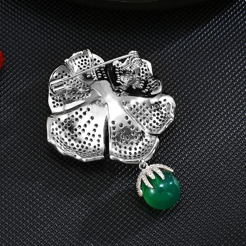 AILONMEI Luxury Camellia Brooches Jewelry for Women Fashion