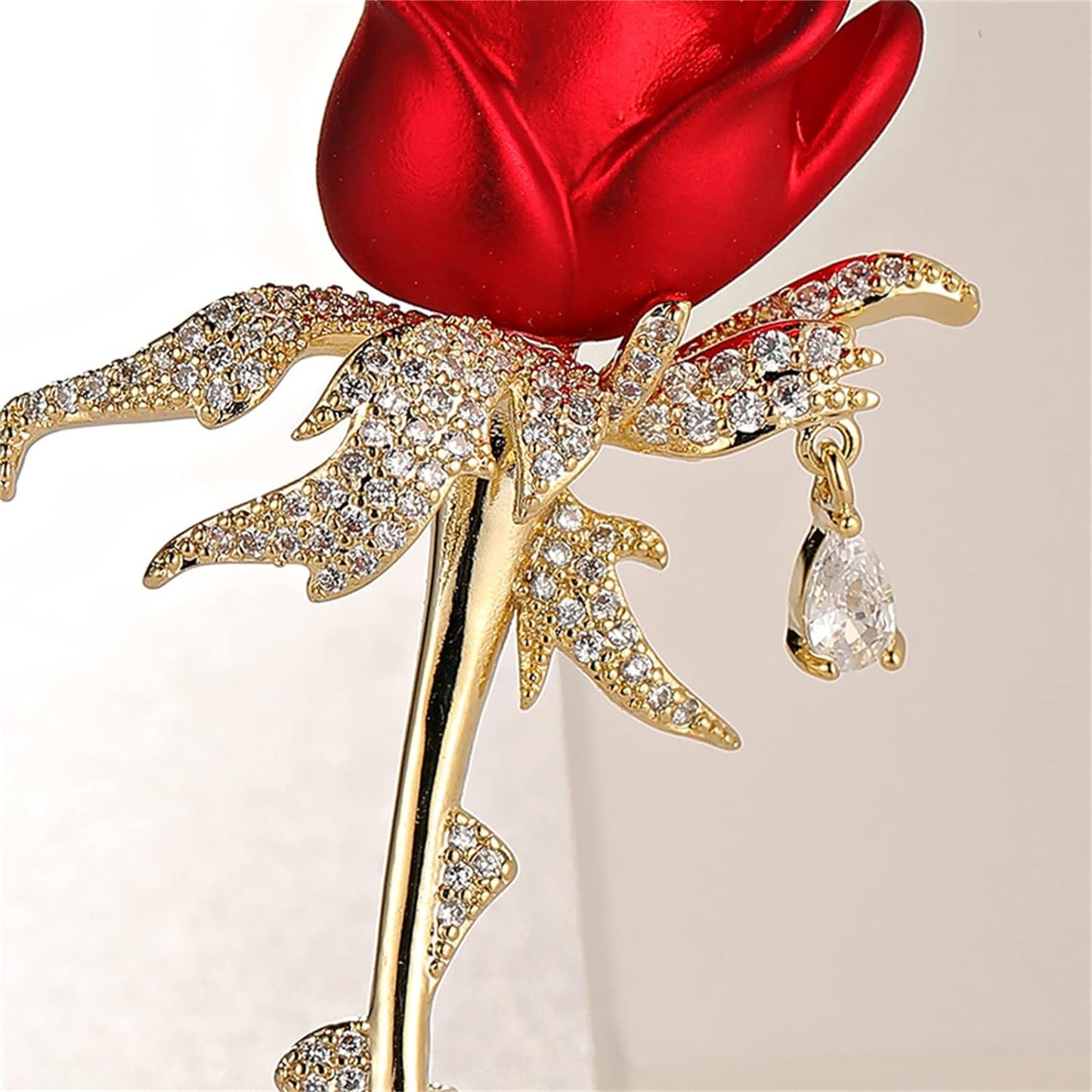 AILONMEI Red Rose Brooch Pins For Women Fashion Floral Series