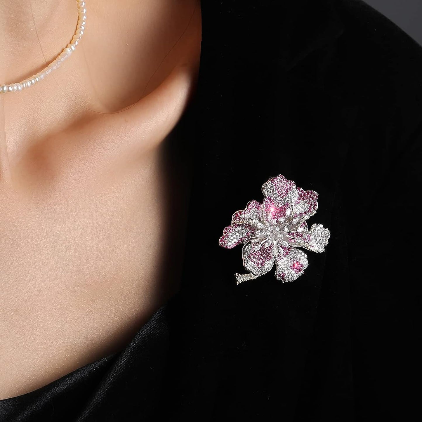 AILONMEI Luxury Rhododendron Brooches Jewelry for Women Fashion