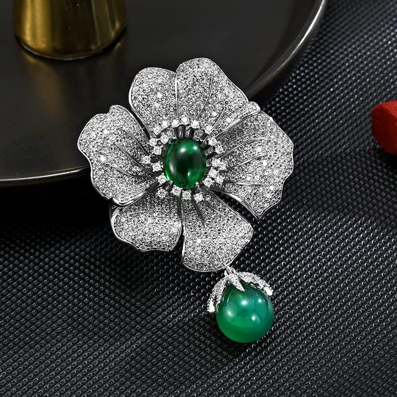 AILONMEI Luxury Camellia Brooches Jewelry for Women Fashion