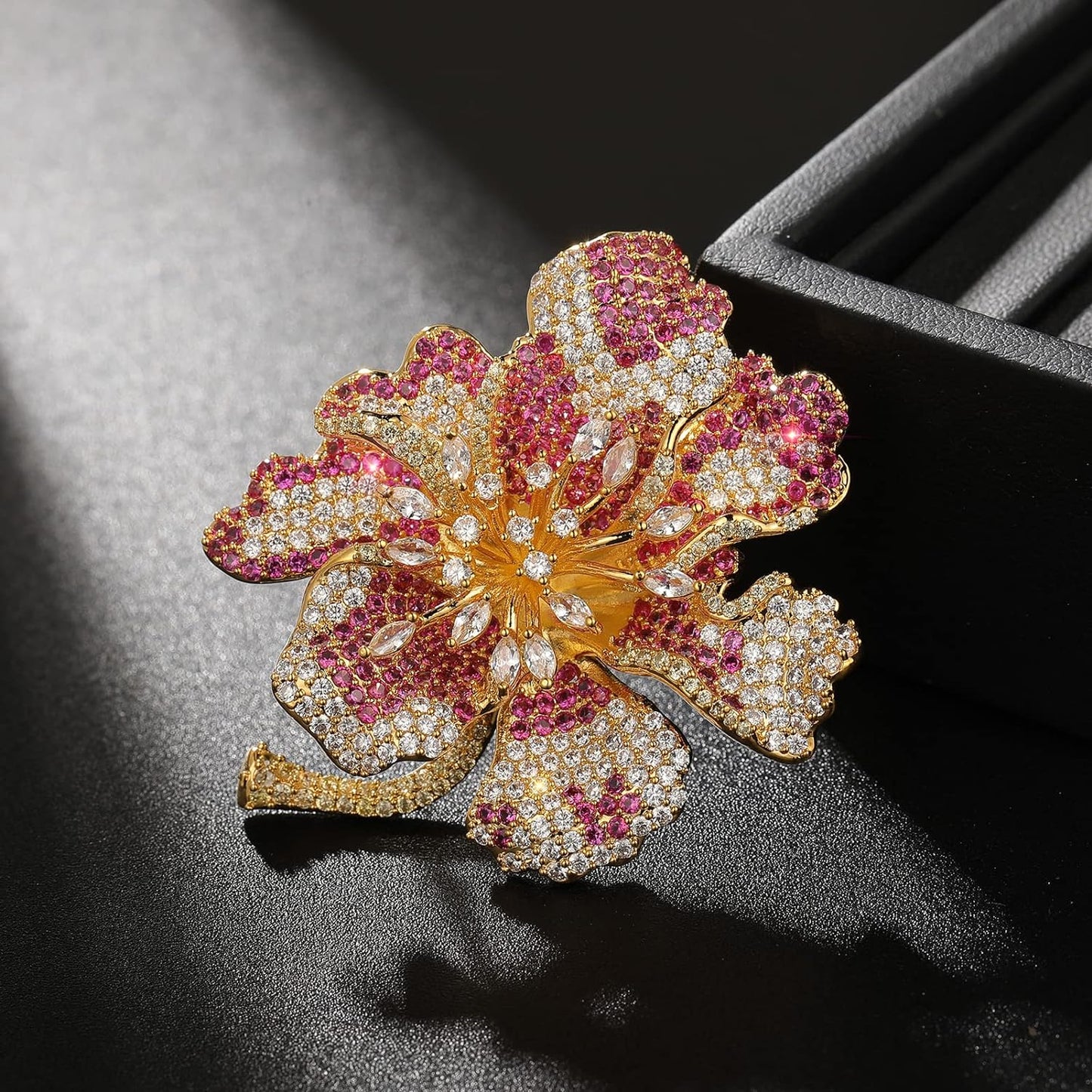 AILONMEI Luxury Rhododendron Brooches Jewelry for Women Fashion