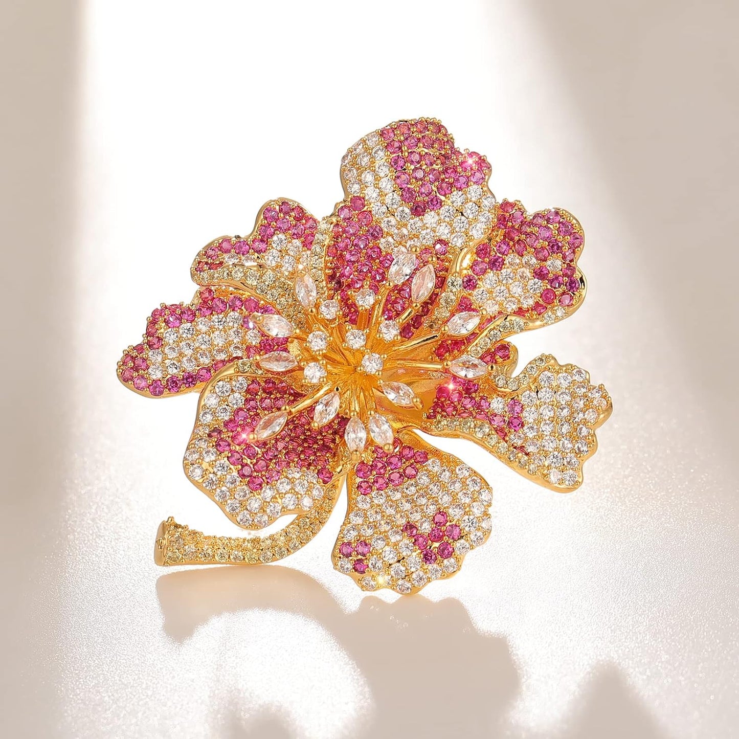 AILONMEI Luxury Rhododendron Brooches Jewelry for Women Fashion