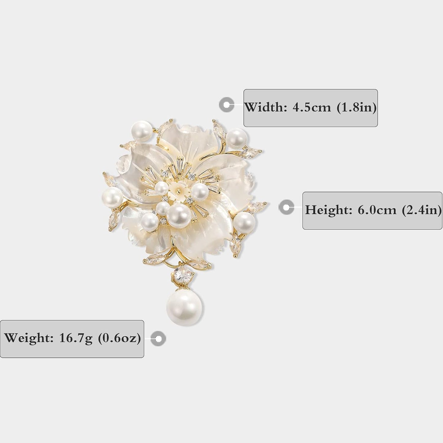 AILONMEI Floral Series Brooch Jewelry For Woman