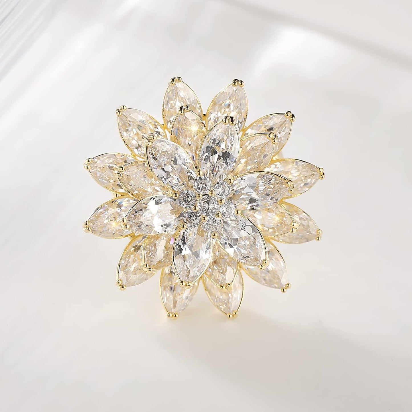 AILONMEI Luxury Snowflake Brooches Jewelry for Women Fashion