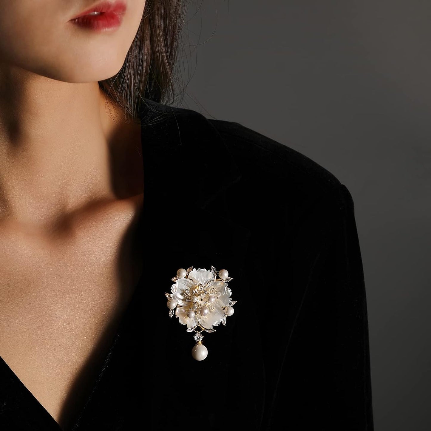 AILONMEI Serie Floral Broche Joyería Para Mujer 