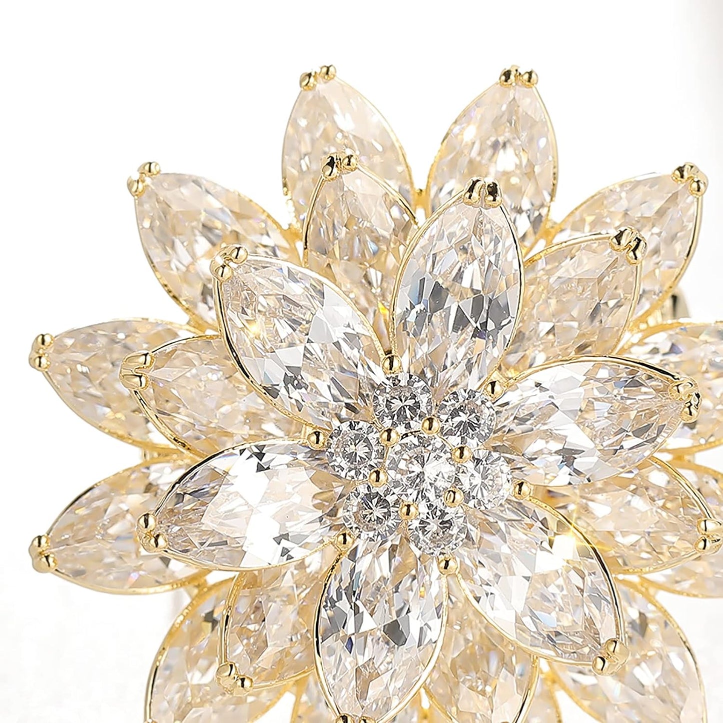 AILONMEI Luxury Snowflake Brooches Jewelry for Women Fashion