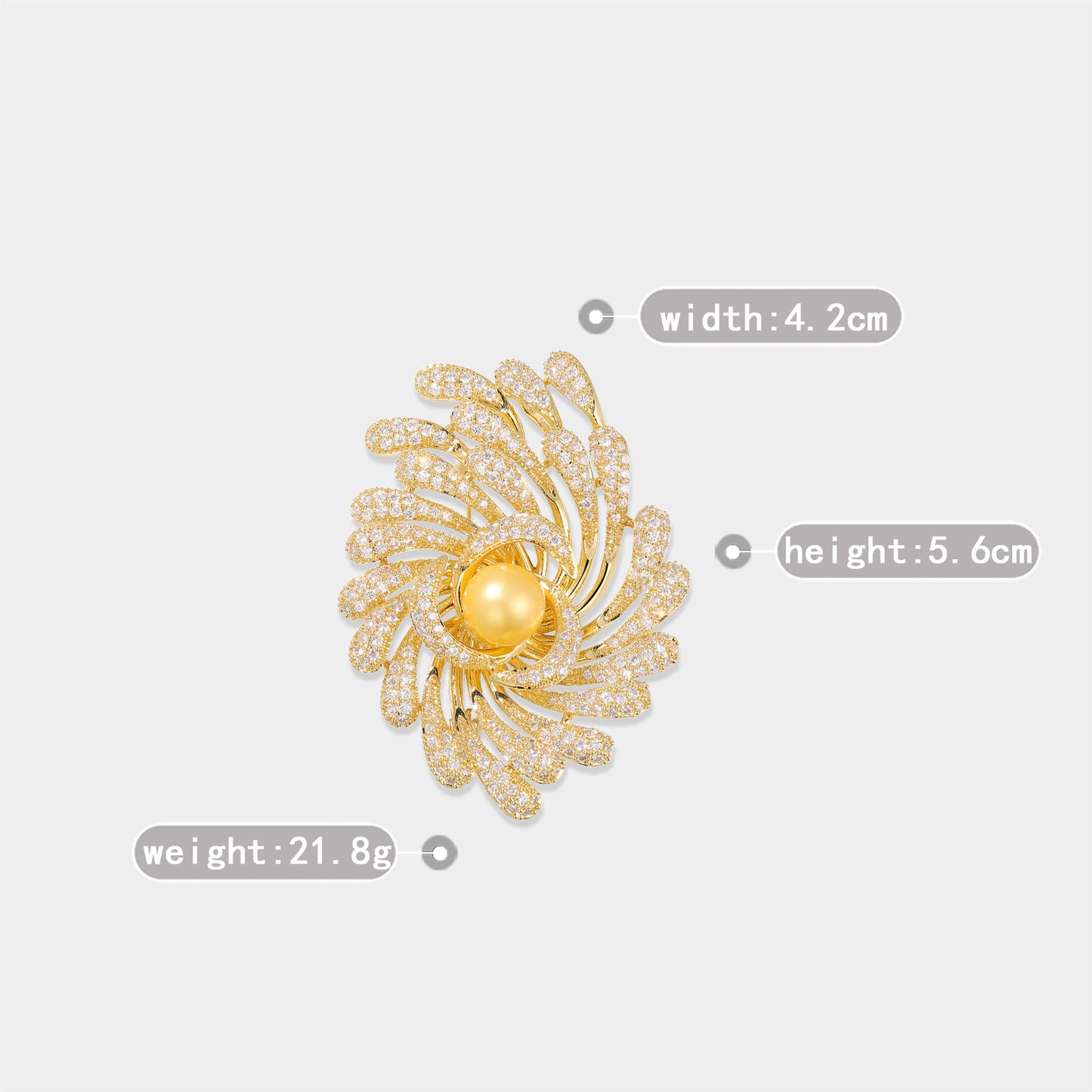 AILONMEI Luxury Pearl Brooches Jewelry for Women Fashion